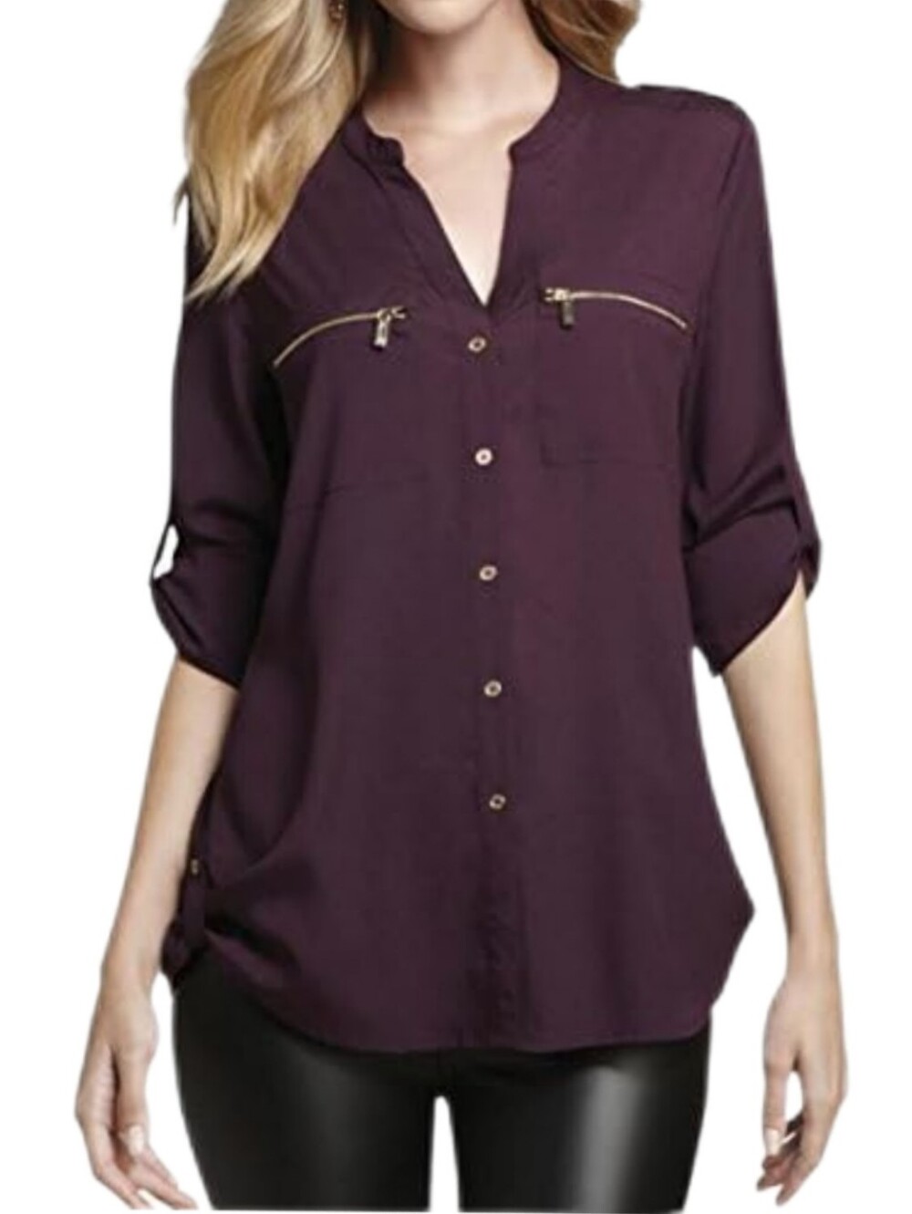 Calvin Klein Button Up Blouse Womens